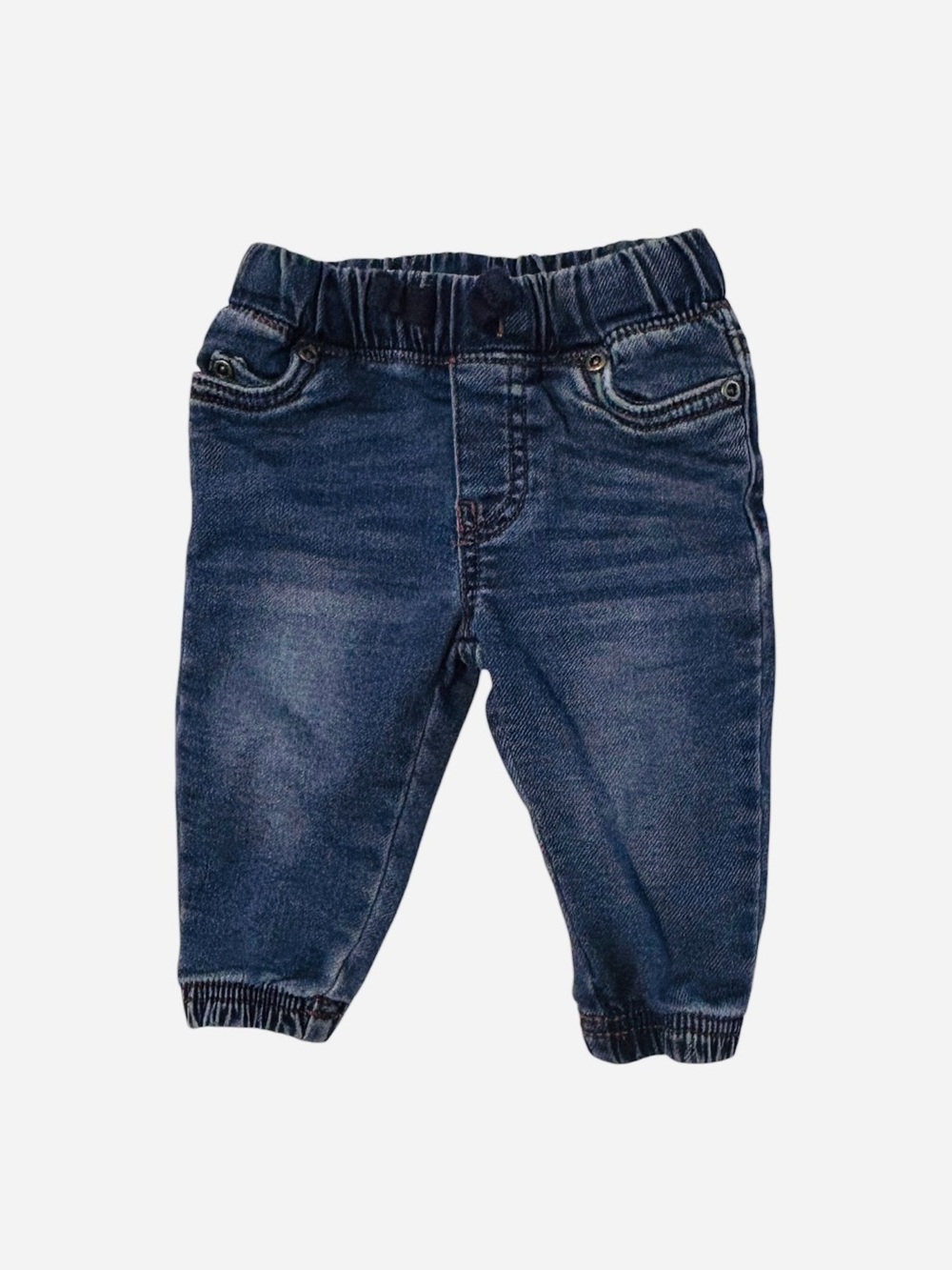 Carter's Dark Blue Elastic Waist Denim Joggers 6M 4 0572